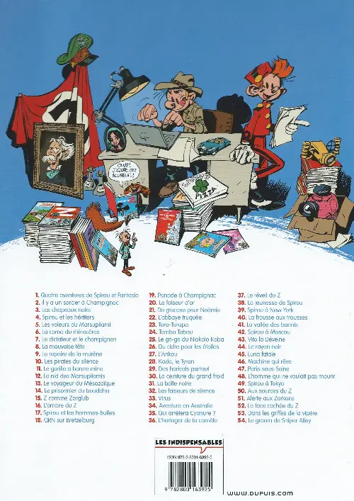 Verso de l'album Spirou et Fantasio Tome 9 Le repaire de la murène