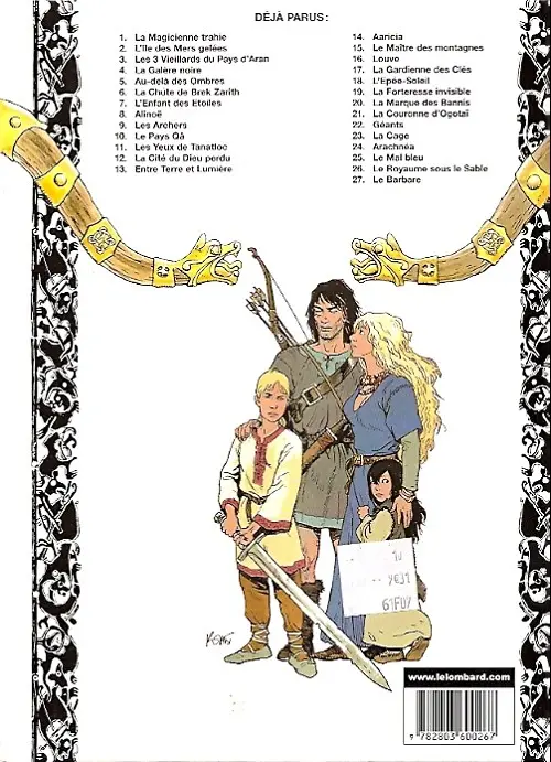 Verso de l'album Thorgal Tome 4 La Galère noire