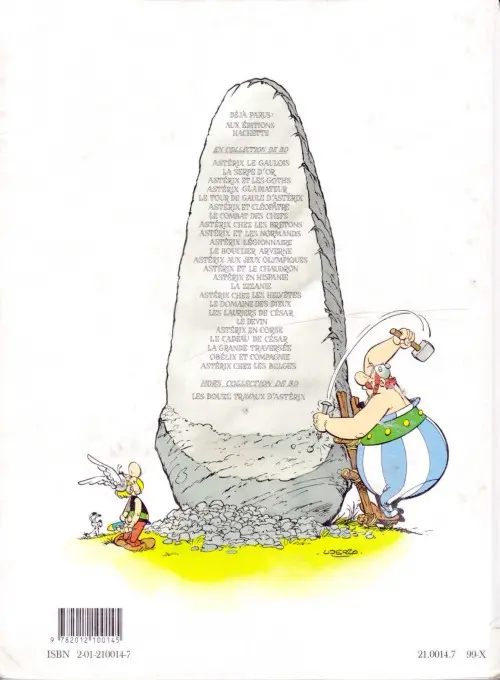 Verso de l'album Astérix Tome 14 Astérix en Hispanie