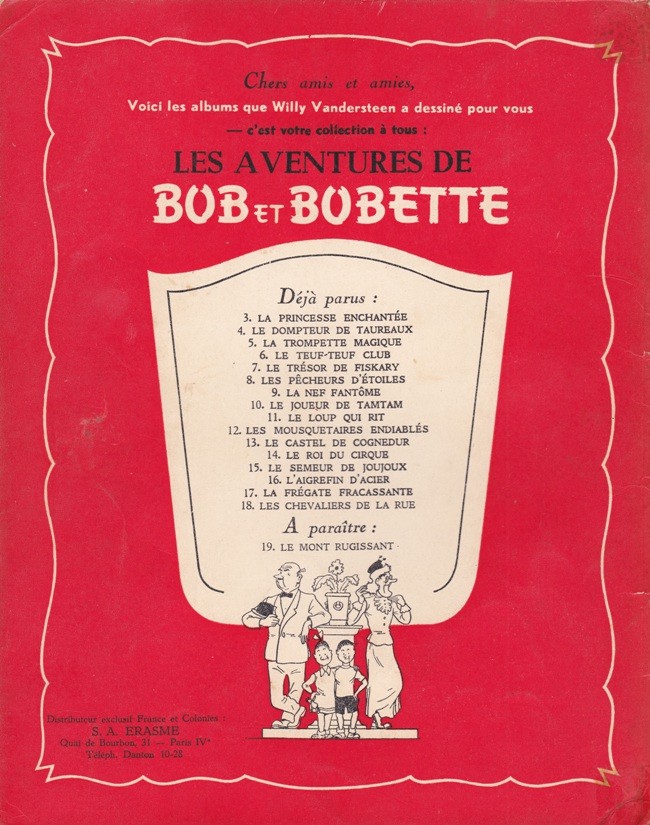 Verso de l'album Bob et Bobette Tome 18 Les chevaliers de la rue