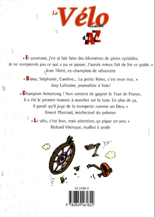 Verso de l'album de A à Z Le Vélo illustré de A à Z