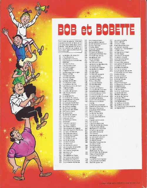 Verso de l'album Bob et Bobette Tome 199 Le Tumi Timide