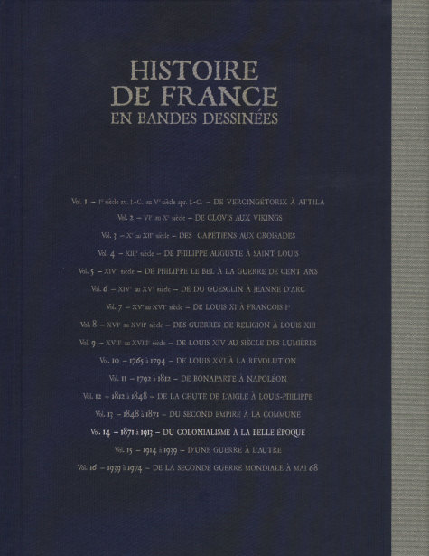Verso de l'album Histoire de France en Bandes Dessinées Tome 14 Du colonialisme à la belle époque