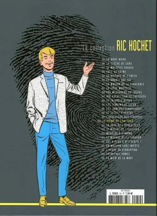 Verso de l'album Ric Hochet La collection Tome 50 Le crime de l'an 2000