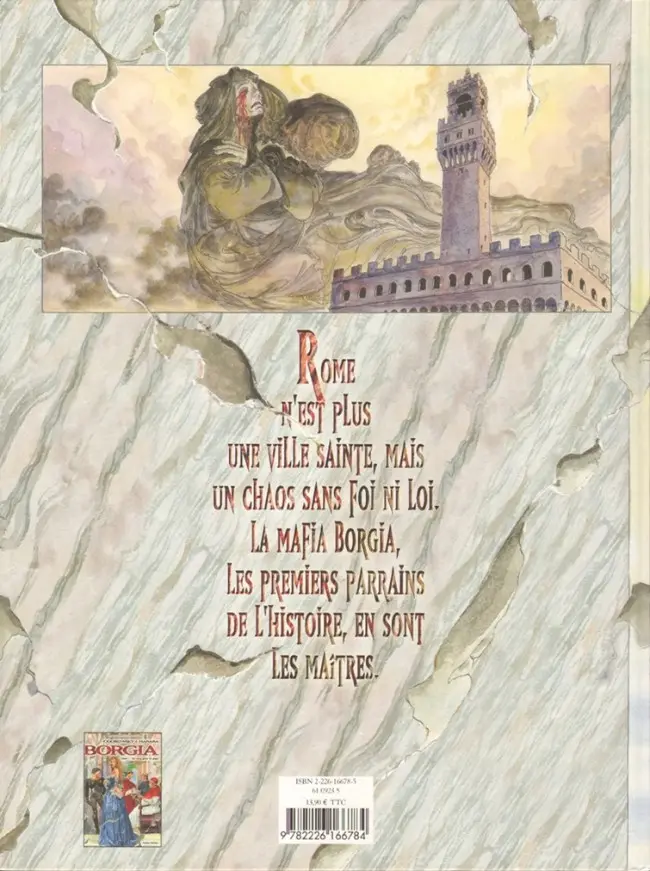Verso de l'album Borgia Tome II Le pouvoir et l'inceste