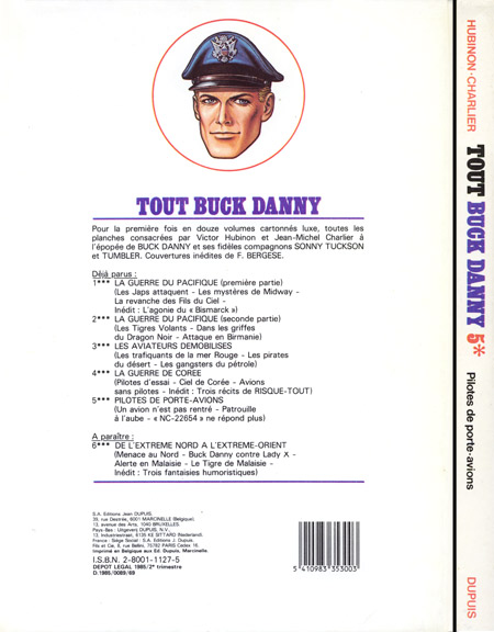 Verso de l'album Tout Buck Danny Tome 5 Pilotes de porte-avions