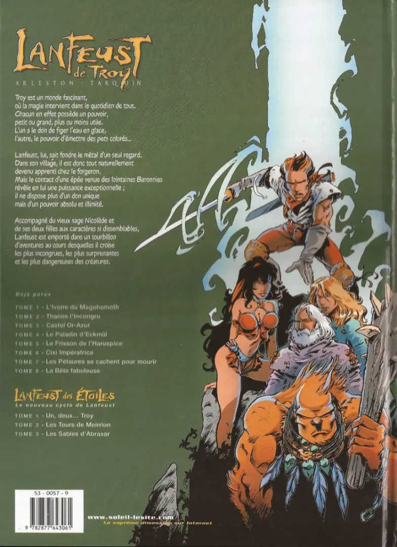 Verso de l'album Lanfeust de Troy Tome 2 Thanos l'incongru