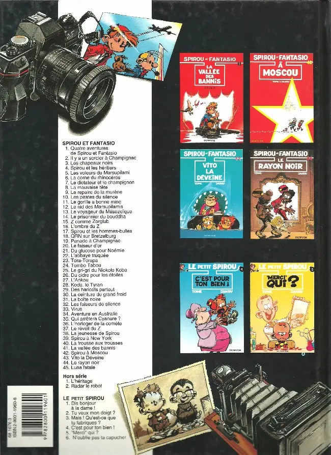 Verso de l'album Spirou et Fantasio Tome 44 Le rayon noir