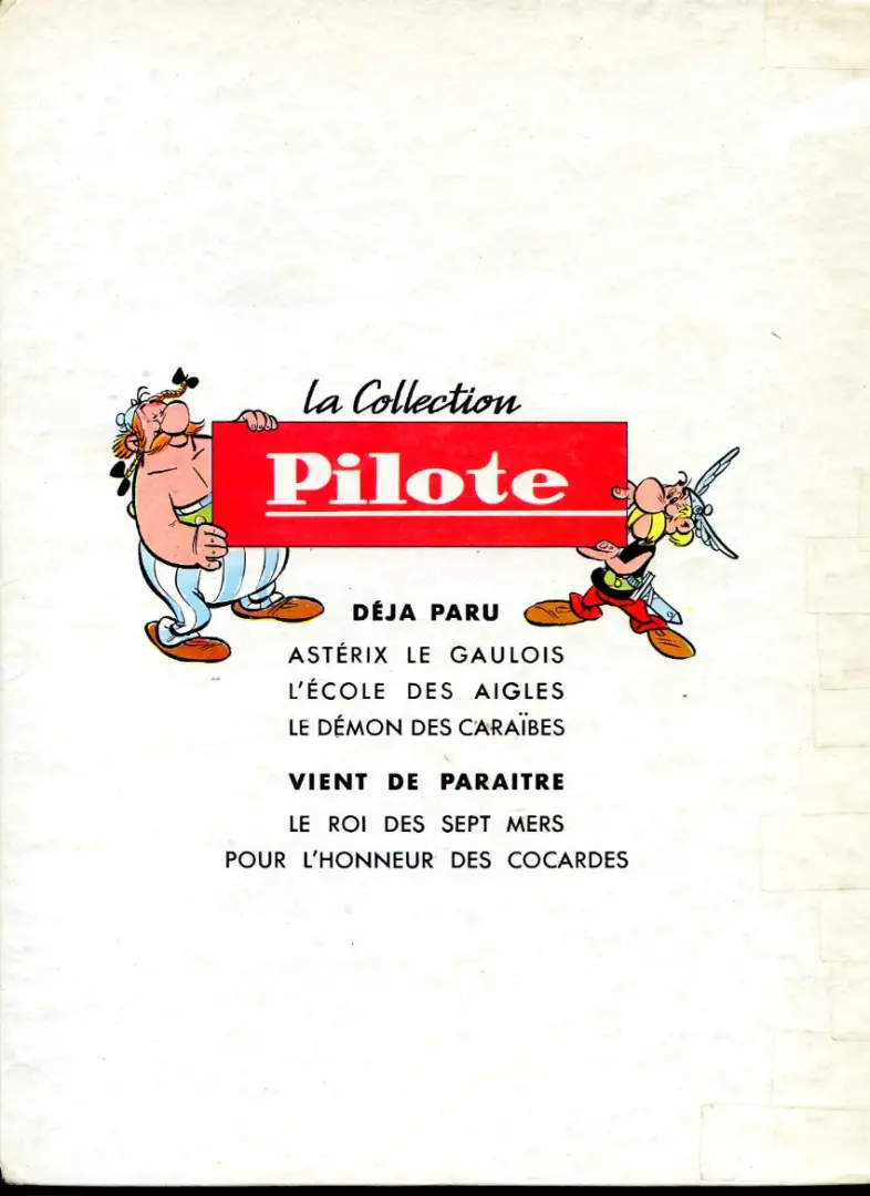 Verso de l'album Astérix Tome 2 La serpe d'or
