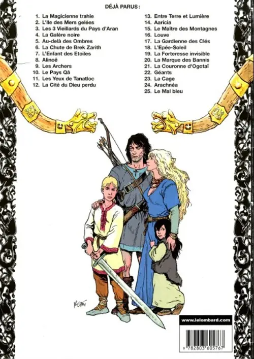 Verso de l'album Thorgal Tome 11 Les Yeux de Tanatloc