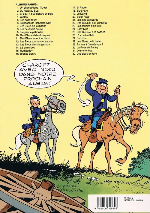 Verso de l'album Les Tuniques Bleues Tome 12 Les bleus tournent cosaques