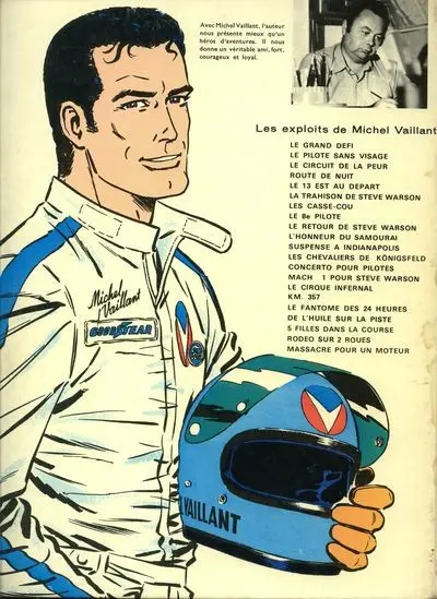 Verso de l'album Michel Vaillant Tome 12 Les Chevaliers de Königsfeld