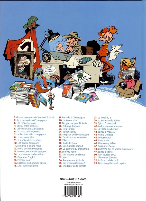 Verso de l'album Spirou et Fantasio Tome 47 Paris sous-Seine