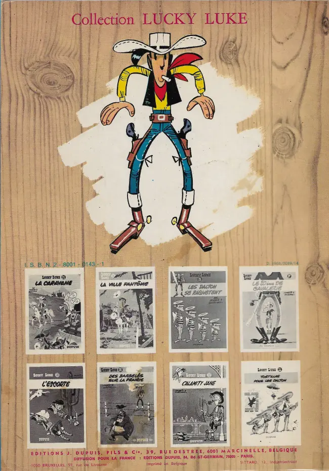 Verso de l'album Lucky Luke Tome 4 Sous le ciel de l'Ouest
