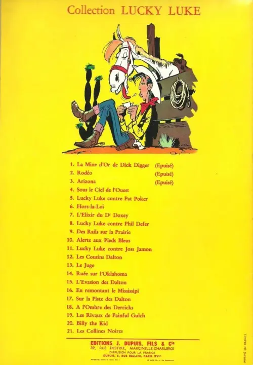 Verso de l'album Lucky Luke Tome 18 À l'ombre des derricks