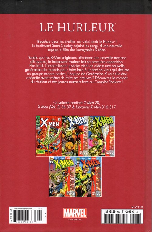 Verso de l'album Le meilleur des Super-Héros Marvel Tome 108 Le hurleur