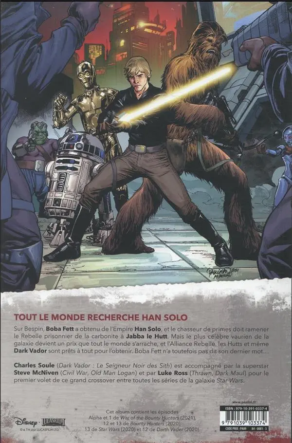 Verso de l'album Star Wars - War of the Bounty Hunters Tome 1/5