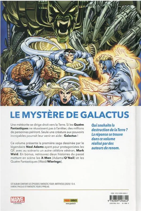 Verso de l'album Fantastic four - Antithèse