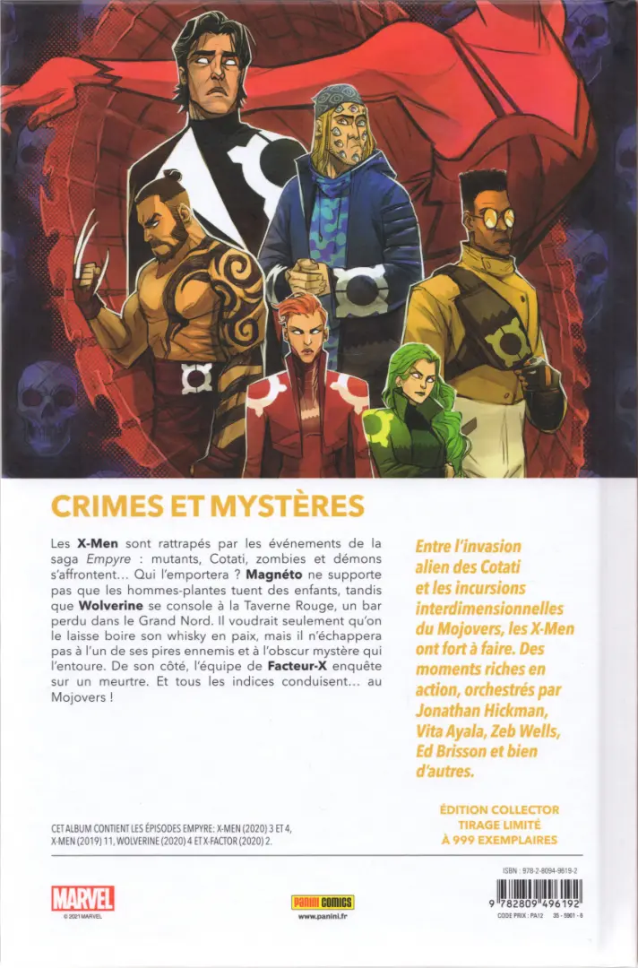 Verso de l'album Dawn of X Volume 14