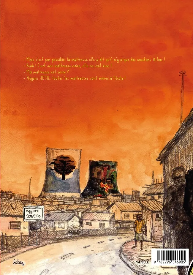 Verso de l'album Thembi et Jetje Tisseuses de l'arc-en-ciel