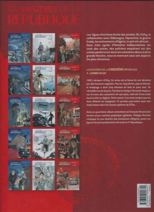 Verso de l'album Les Mystères de la Cinquième République Tome 4 L'Ombre du SAC
