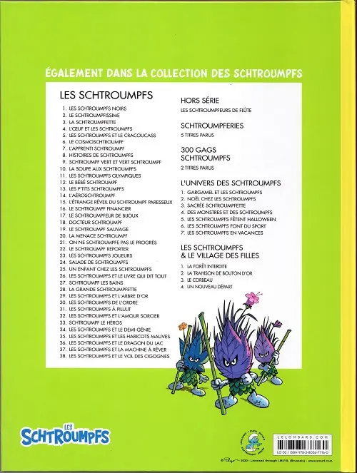 Verso de l'album Les Schtroumpfs & le Village des filles Tome 4 Un nouveau départ