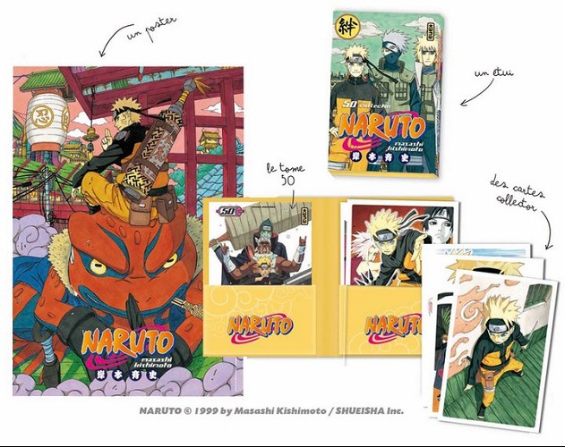 Verso de l'album Naruto 50 Duel à mort dans la prison aqueuse !!