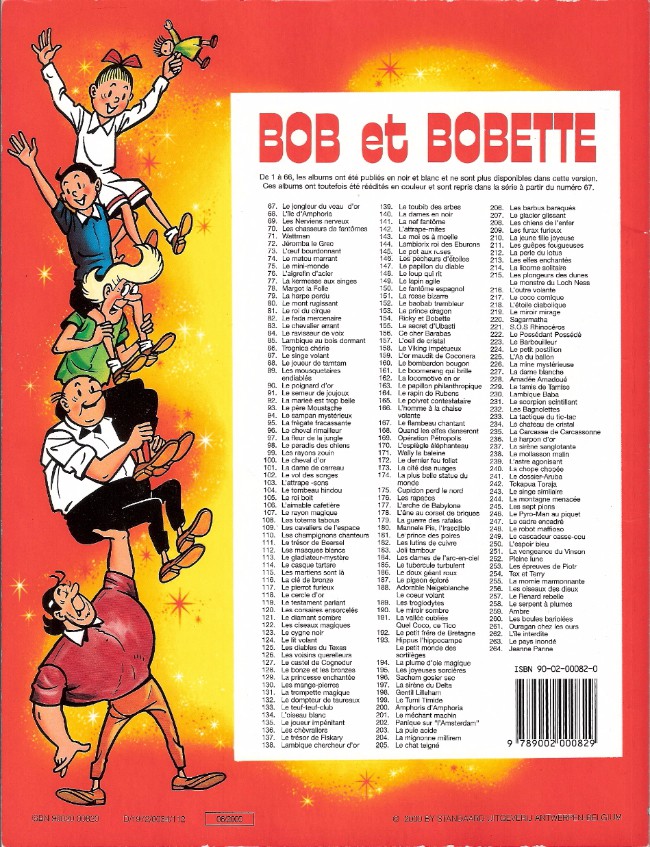 Verso de l'album Bob et Bobette Tome 98 Le paradis des chiens