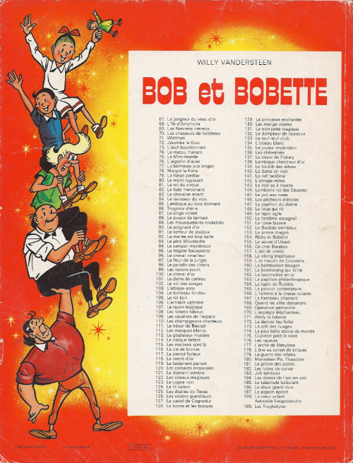 Verso de l'album Bob et Bobette Tome 176 Les rapaces