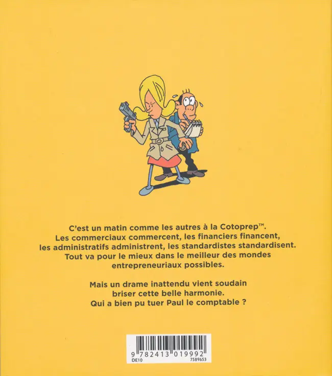 Verso de l'album Meurtre à la compta