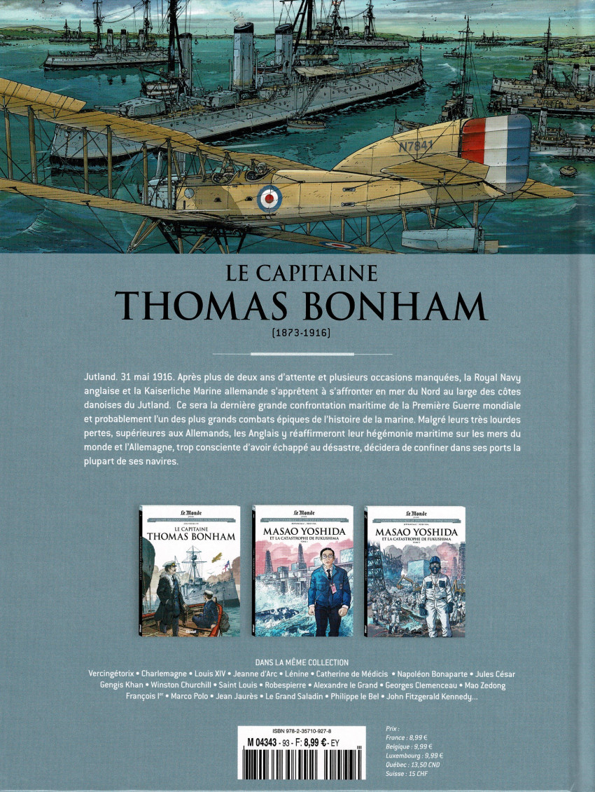 Verso de l'album Les grands personnages de l'Histoire en bandes dessinées Tome 93 Le Capitaine Thomas Bonham