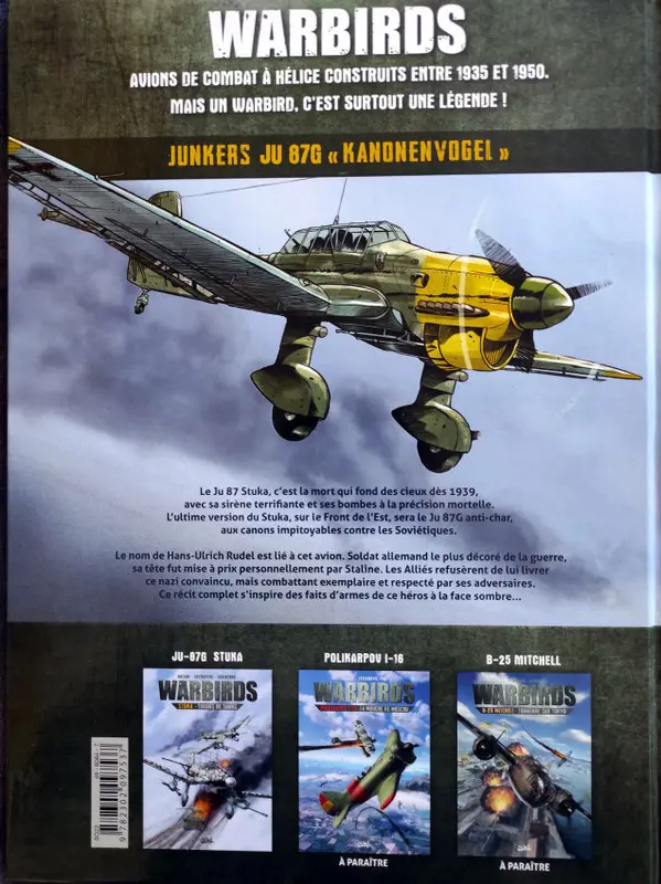 Verso de l'album Warbirds Tome 1 Stuka - Le tueur de tanks