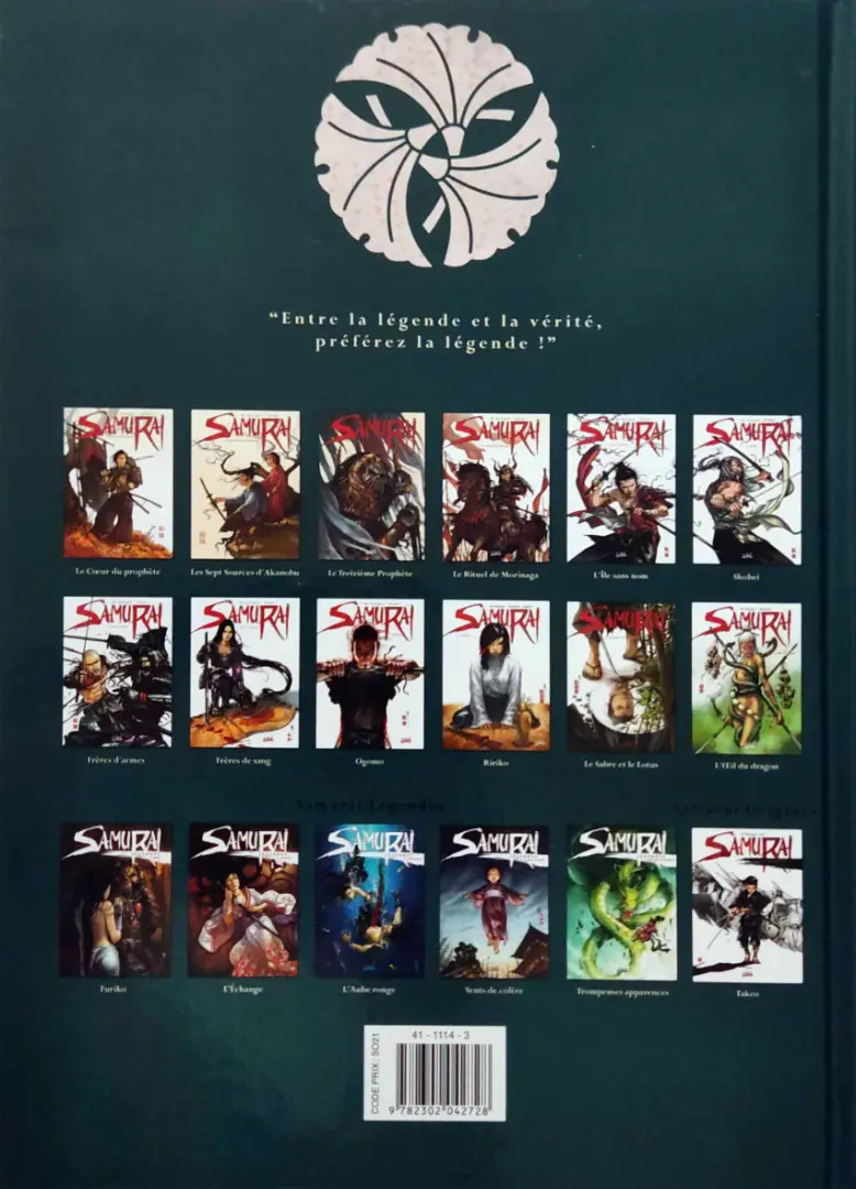Verso de l'album Samurai Légendes Tome 3 L'aube Rouge
