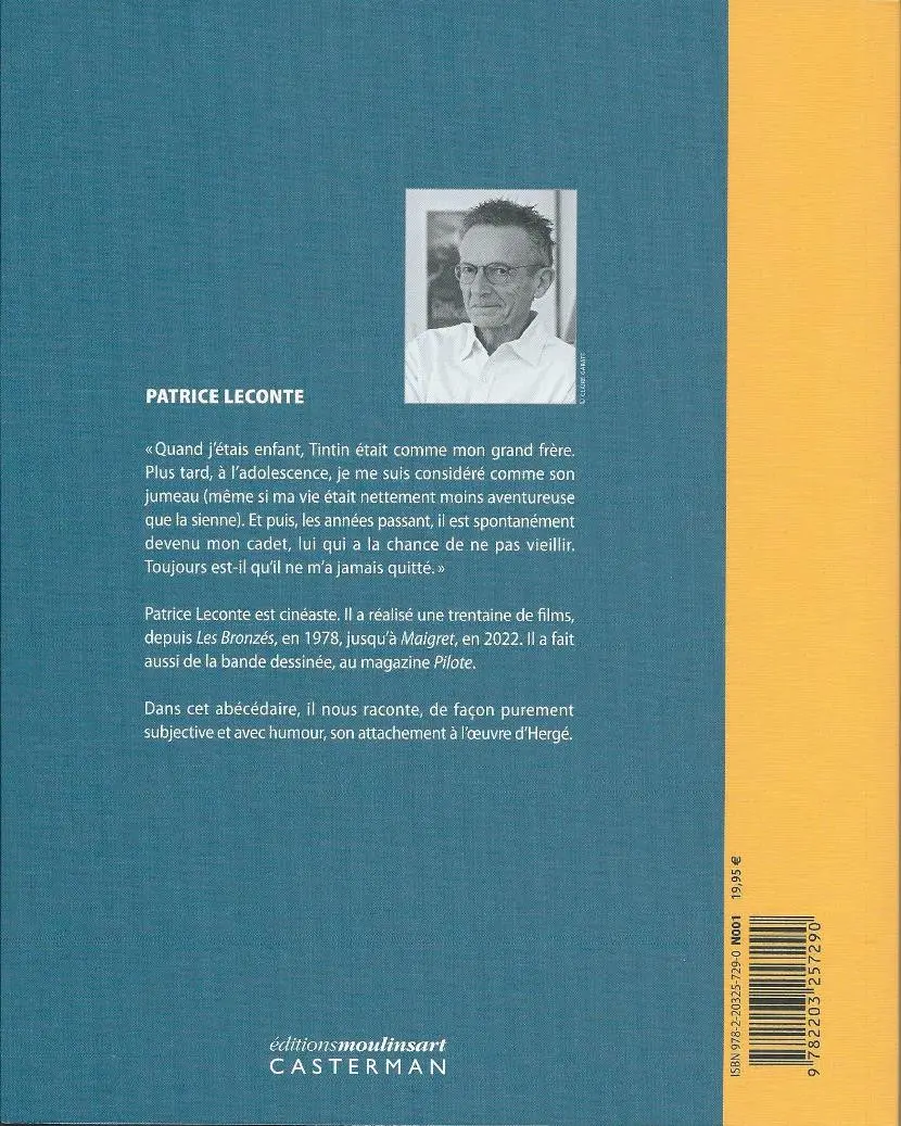 Verso de l'album Tintin de A à Z