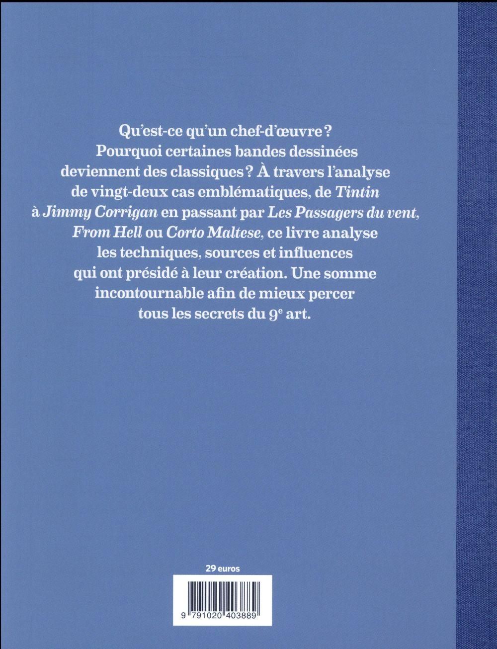 Verso de l'album Les secrets des chefs-d'oeuvre de la BD