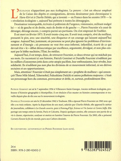 Verso de l'album Fournier Précurseur de l'écologie