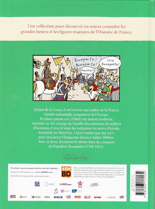 Verso de l'album L'Histoire de France en BD 6 Napoléon... et l'Empire !