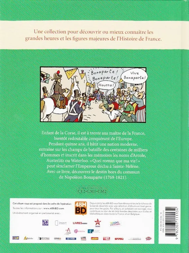 Verso de l'album L'Histoire de France en BD 6 Napoléon... et l'Empire !