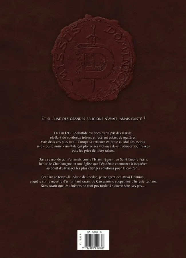 Verso de l'album Démon Tome 1 Le Mal des esprits