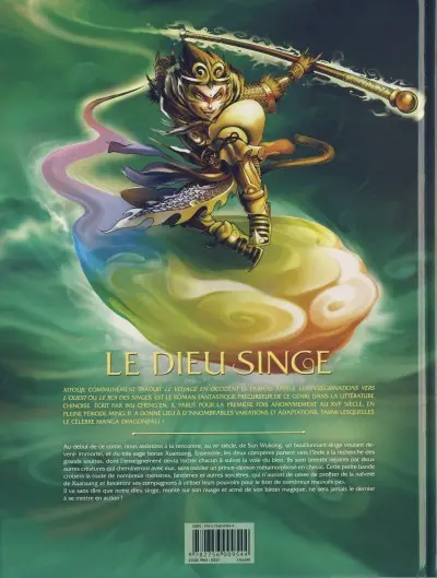 Verso de l'album Le Dieu singe Volume 1