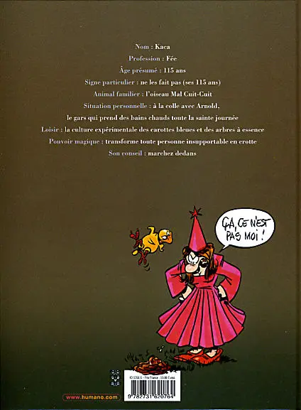 Verso de l'album La Fée Kaca