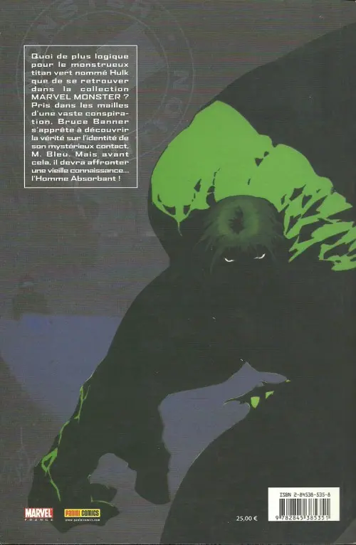 Verso de l'album Hulk Tome 1 Montée en puissance