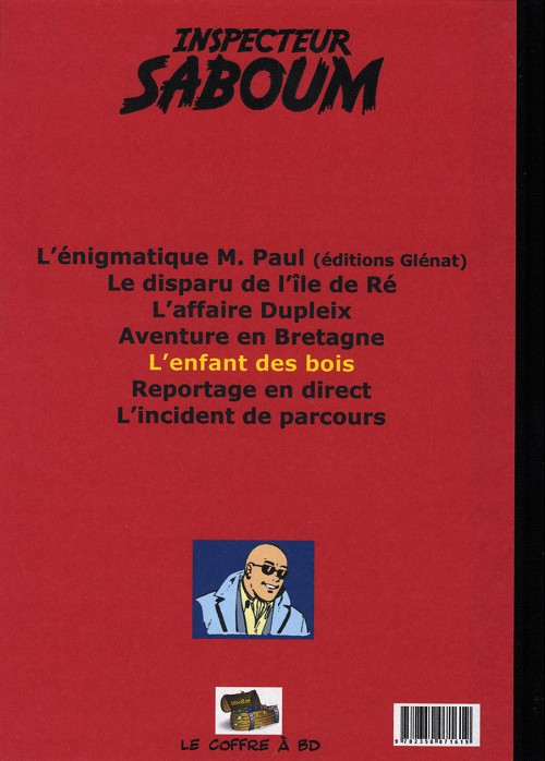 Verso de l'album Inspecteur Saboum Tome 5 L'enfant des bois