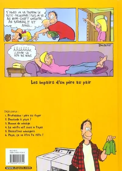 Verso de l'album Adam Tome 6 Papa, ça va être ta fête !
