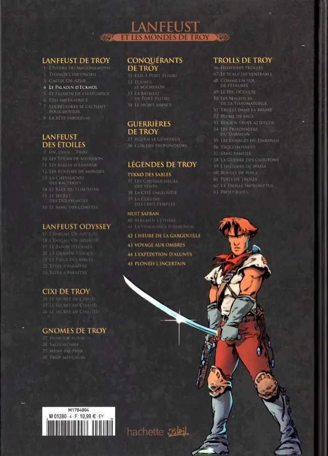 Verso de l'album Lanfeust et les mondes de Troy Tome 4 Lanfeust de Troy - Le paladin d'Eckmül