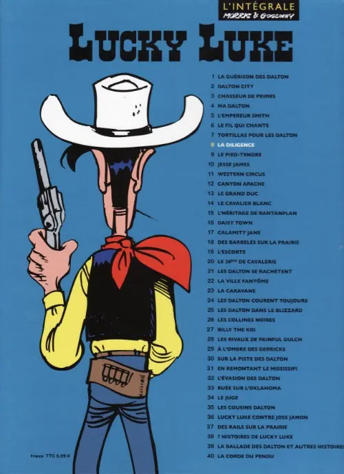 Verso de l'album Lucky Luke Tome 8 La diligence