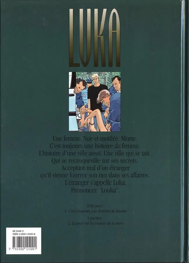Verso de l'album Luka Tome 1 C'est toujours une histoire de femme