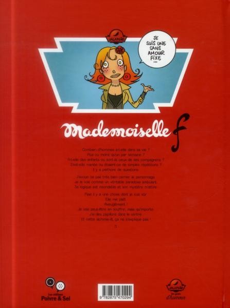 Verso de l'album Mademoiselle F Tome 2