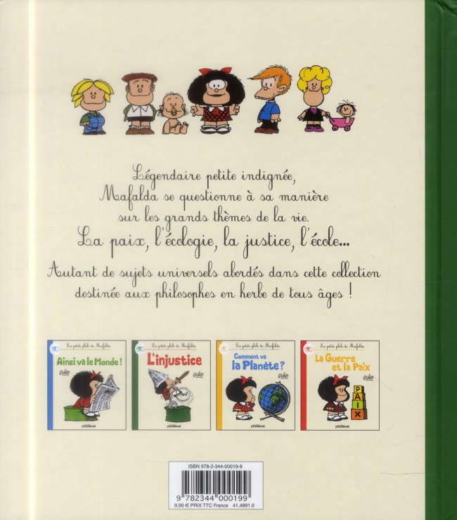Verso de l'album Mafalda La petite philo de Mafalda l'injustice