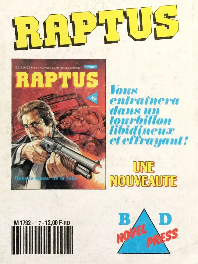 Verso de l'album Maniak Tome 7 Etrange destin